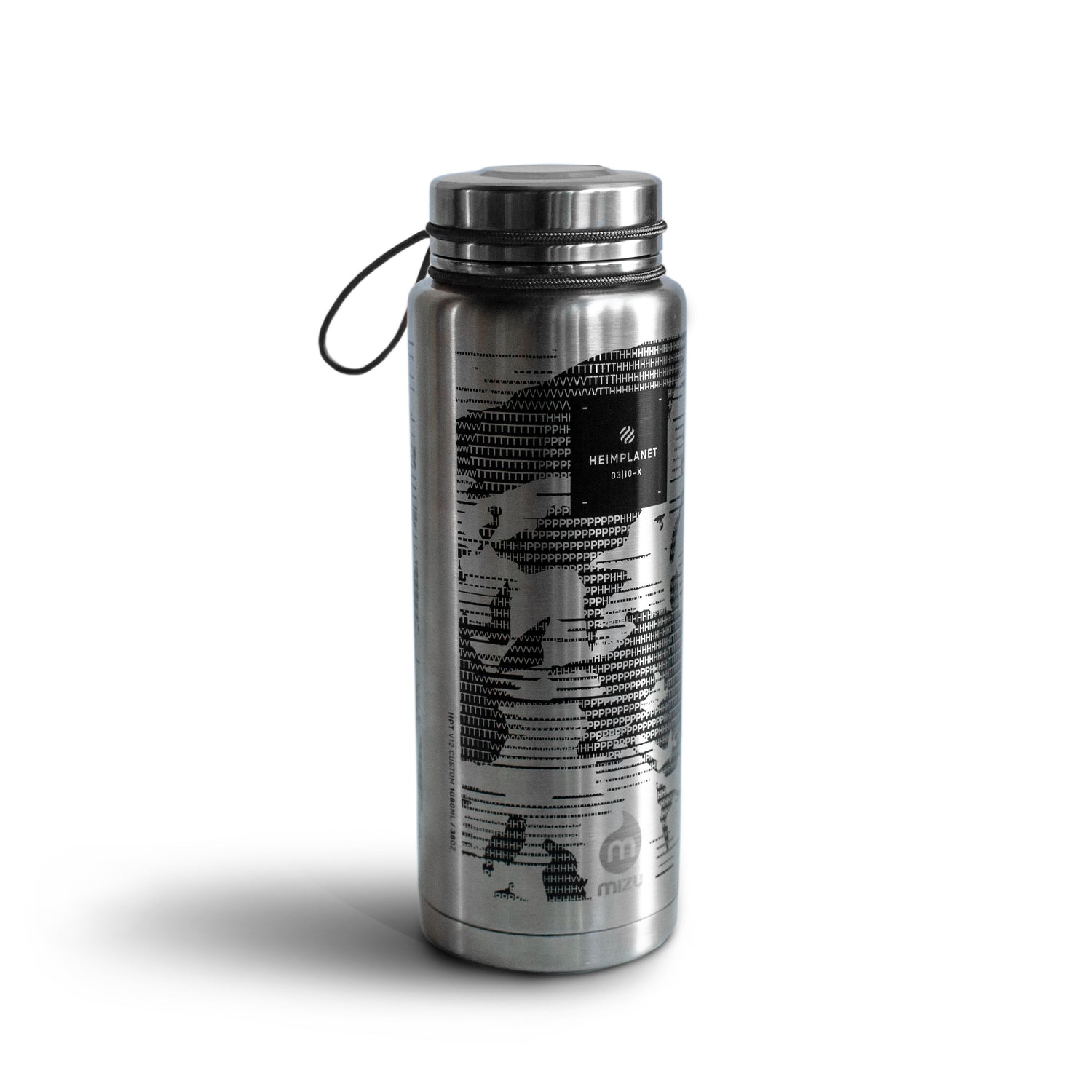 mizu V12 ステンレスボトル 1070ml AlohaCollection HPT X MIZU Thermos 1070 ML, MORSE, silver black